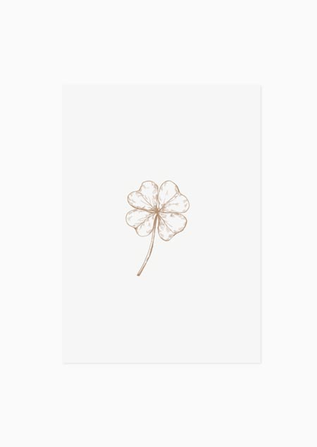 Four-leaf clover (natural) - A5 print