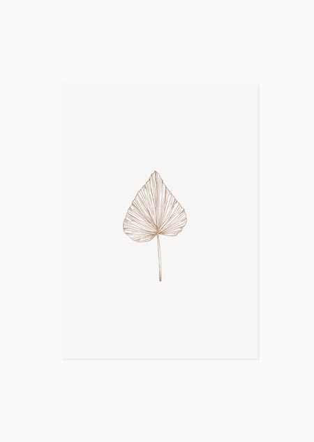 Palm blad (natural) - A5 print 