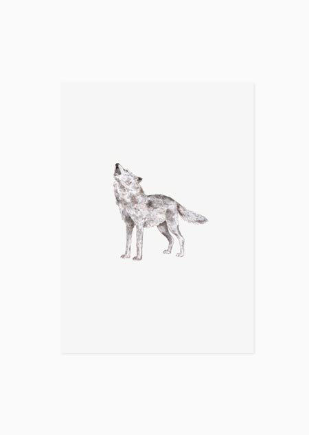 Wolf (kleur) - A5 print 