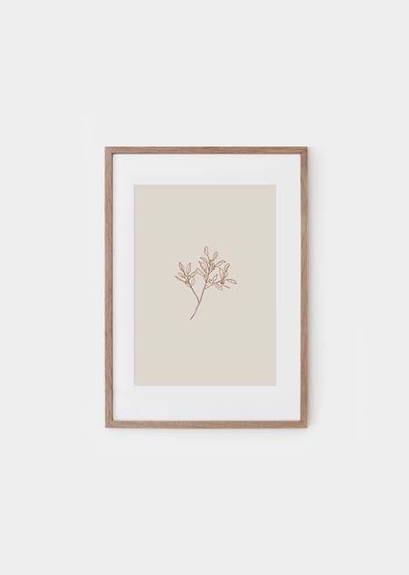 Eucalyptus (beige) - A4 poster