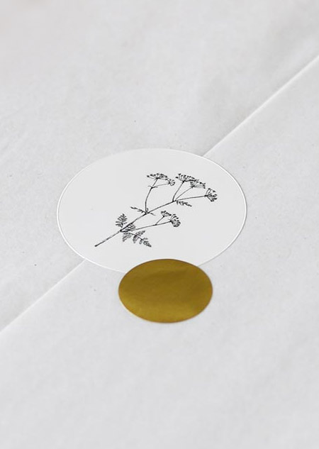 Sticker roll of 50 - cow parsley