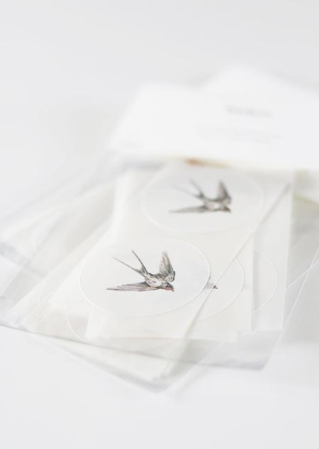 Sticker set van 10 - zwaluw