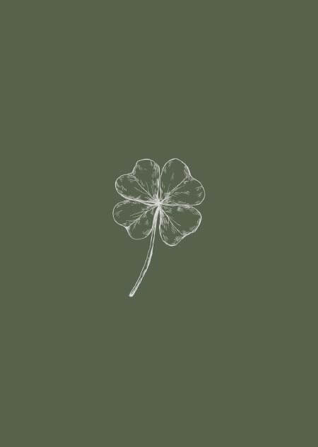 Four-leaf clover (green) - A5