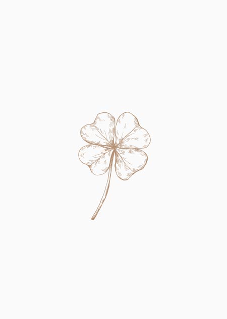 Four-leaf clover (natural) - A5 print