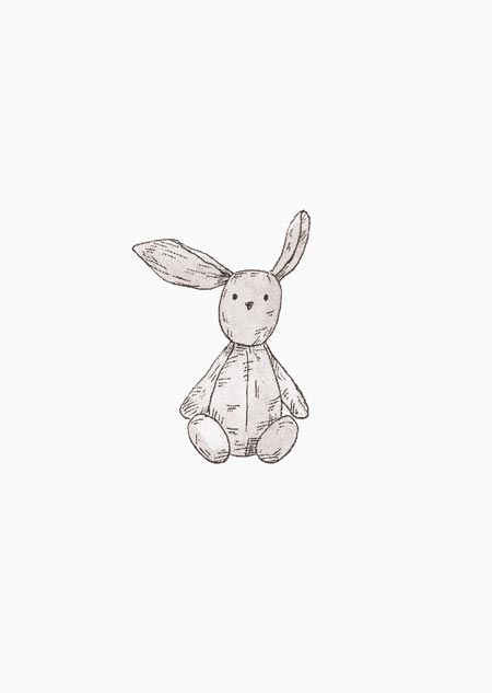 Cuddly rabbit sitting (brown)