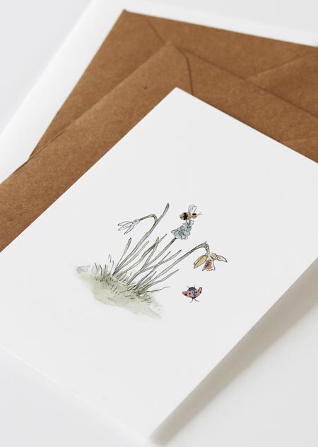 Flowers, bee & ladybug