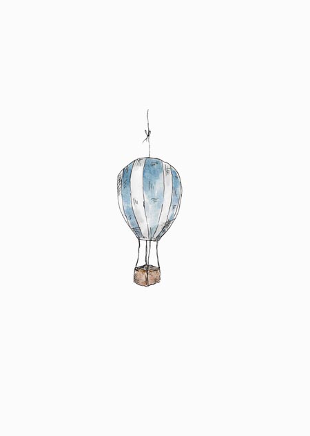Luchtballon (blauw)
