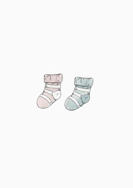Socks (blue & pink)