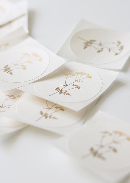 Stickers - cow parsley (goldfoil)