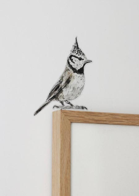 Wall sticker - crested tit