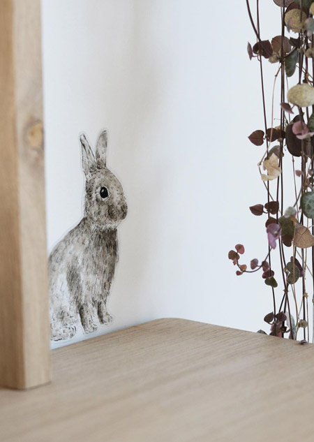 Wall sticker - rabbit (color)
