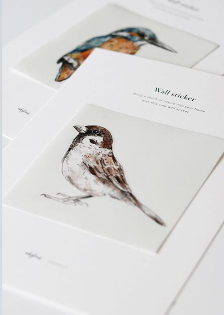 Wall sticker - sparrow (color)