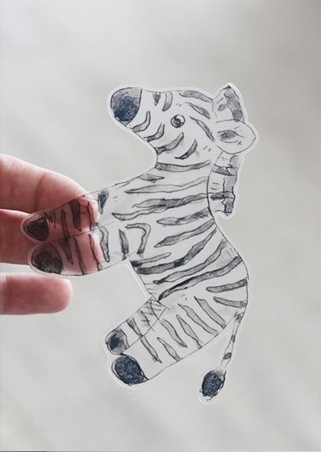 Muursticker - zebra