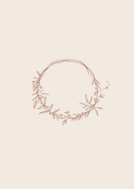 Wreath (beige) - A5